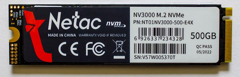 Твердотельный M.2 PCIe NVMe диск Netac NV3000 (NT01NV3000-500-E4X)