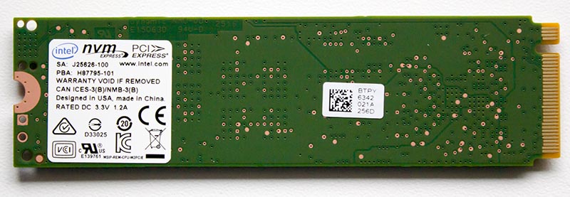 Intel SSD 600p (SSDPEKKW256G7X1)