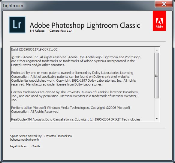 Adobe Photoshop Lightroom Classic CC 2019 v8.4.0 (x64)