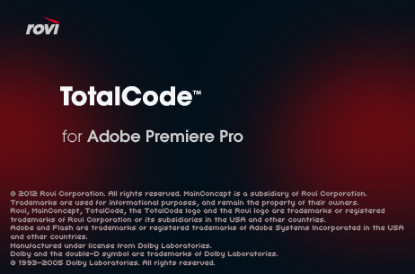 Rovi TotalCode for Premiere Pro 6.0.3