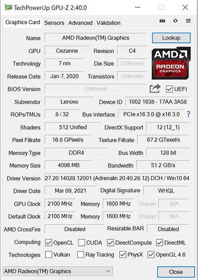 AMD Cezanne iGPU
