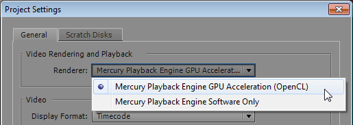 Mercury Playback Engine GPU Acceleration (OpenCL)