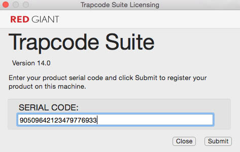 trapcode particular serial number