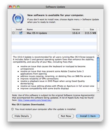  Mac OS X 10.6.4