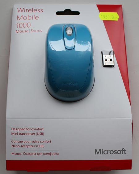 Microsoft Wireless Mobile Mouse 1000 Can Blue