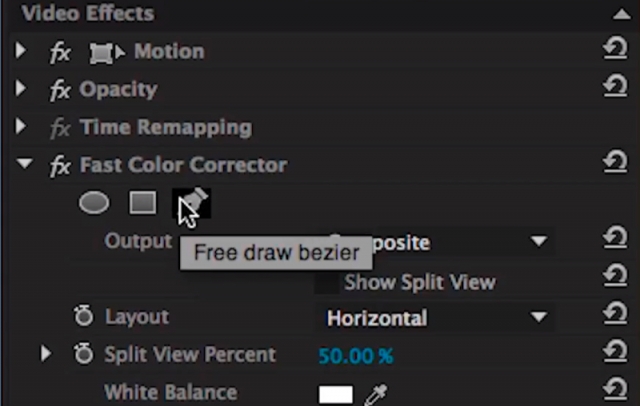 Bezier pen tool  Adobe Premiere Pro CC 8.1