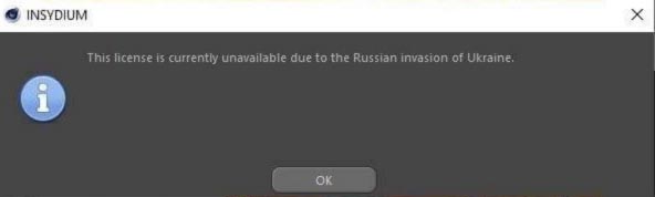 This license is currently unavailable due to the Russian invasion of Ukraine