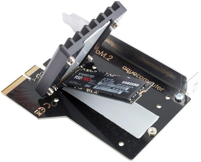 Aqua Computer kryoM.2 PCIe 3.0 x4 adapter